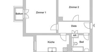 2-Zimmer-Wohnung in Friedrichshain mit Balkon