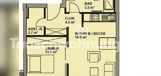 [TAUSCHWOHNUNG] 2 Zi. Neubau gut angebundene Wohnung