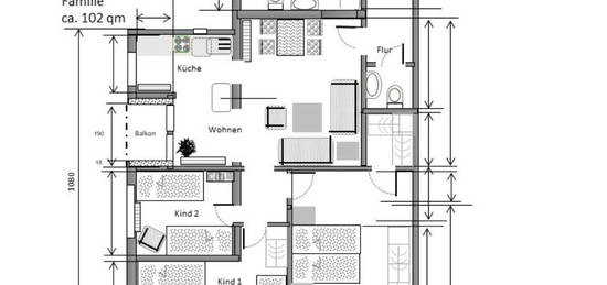 Kernsanierte 4 ZKB Altbauwohnung zum 01.03 mit Einbauküche