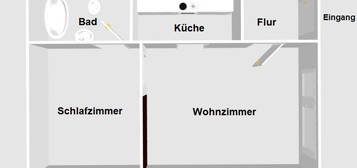 2 Zimmer Wohnung Schwarmstedt Zentrum Bahnhofsnah 40m²