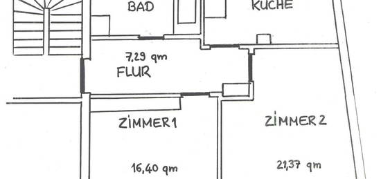 Großzügige 2-Zimmer-Wohnung mit kleinem Balkon und Einbauküche in Stuttgart Degerloch