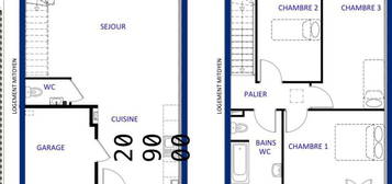 Pavillon de 98m2 avec jardin