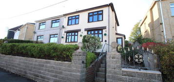 Semi-detached house for sale in Heol Cadrawd, Llangynwyd, Maesteg, Bridgend. CF34