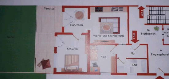 3-Zimmer Gartenwohnung zu vermieten