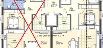 Erstbezug, 3-Zimmer-EG-Wohnung mit Terrasse, KFW 40 Standard