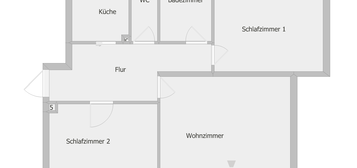 Kernsanierte 3-Zimmer-EG-Wohnung mit Einbauküche