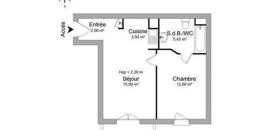 Location appartement 2 pièces 38 m²