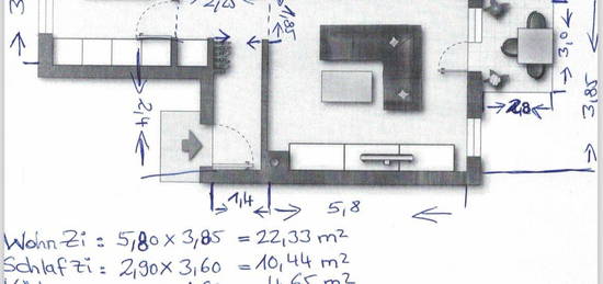 2 Zimmer Wohnung Zentrale Lage in Senden