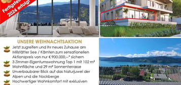 WEIHNACHTSAKTION - Exklusive Seeblick-Wohnung in Kärnten mit Parkett, Terrasse &amp; Luxusausstattung für € 900.000,-