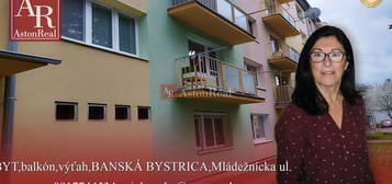 PREDAJ 2,5 izbový byt, balkón, výťah, Banská Bystrica, Mládežnícka ul