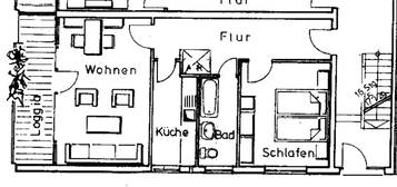 Altengerechte 61qm 2 Zi-Wohnung im Zentrum von Moers