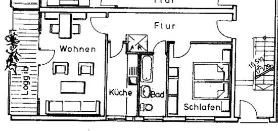 Altengerechte 61qm 2 Zi-Wohnung im Zentrum von Moers