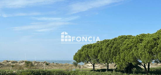 PORT CAMARGUE Plage sud studio cabine avec belle terrasse  vue mer et plages