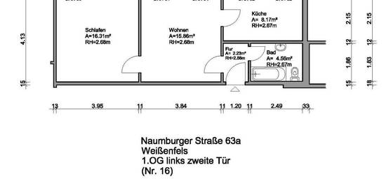 2 Raum Wohnung im Hinterhaus, Naumburger Str. 63a ab sofort