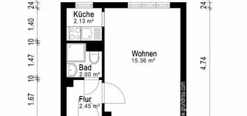 Kleine, vollständig renovierte Wohnung, in ruhiger, zentralerLage