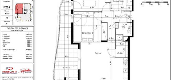 Beau T3 comme NEUF de 65 m² et terrasse 19 m², résidence « Le Parc des Cyclades », Sérignan (34410)