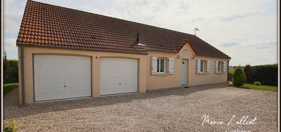 Maison à vendre 6p, proche Pithiviers, 111m² hab., double garage, 4 chambres, plain pied, terrain clos