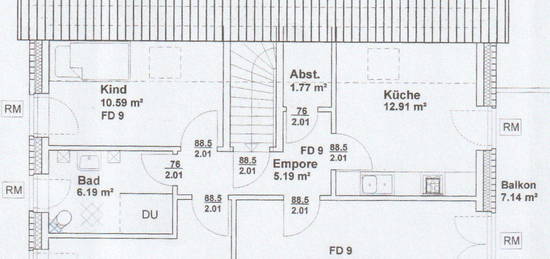 Wohnung 1. OG Cadenberge mit Balkon im Zweifamilienhaus