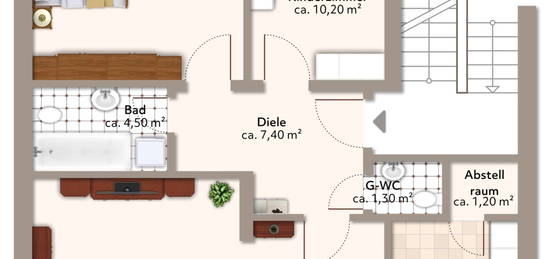 3-Zimmer-Wohnung - Toller Grundriss -  in stadtzentraler Lage!