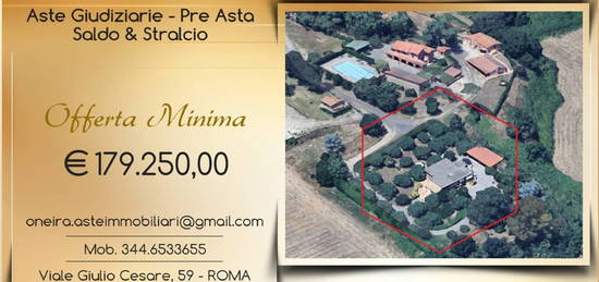 Villa all'asta via della Riserva del Bamboccio 58, Roma