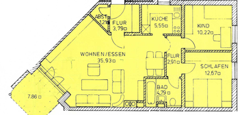 3-Zi-Erdgeschosswohnung mit Garten