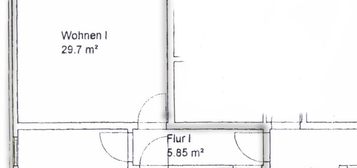 Rollstuhlgerechte, ruhige 2-Zimmer-Erdgeschosswohnung mit Gartennutzung