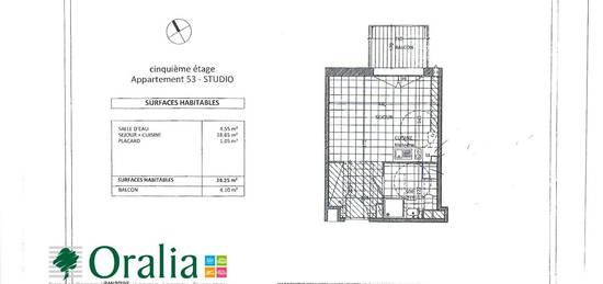 Location appartement 1 pièce 24 m²