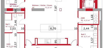 Lichtdurchflutete 4,5-Raum-Wohnung mit Fußbodenheizung  Balkon und EBK in Berlin Tiergarten