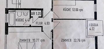 Schöne 2 Raumwohnung DG im Hirschweg sucht Nachmieter!