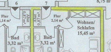 1-Zimmer-Wohnung, Einbauküche, Balkon, Salzböderweg 5, Gießen