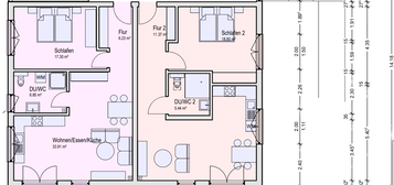 Neubau EE40 2-Raum-Wohnung mit EBK, barrierefreies Bad, und Terrasse in Vendersheim