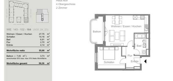 2-Zimmerwohnung frei ab 15.11.24 im Neubau in Schmargendorf