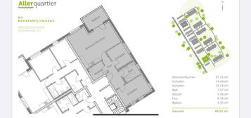 Zentrale 3 Zi-Wohnung im Allerquartier mit Balkon