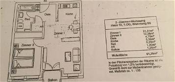 2 Zimmerwohnung, ca. 53qm,EBK,Lüneburg,Ödeme