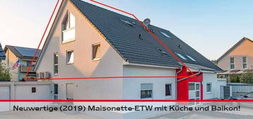 Energieeffizienz Eisenberg: Neuwertige (2019) Maisonette-ETW mit Küche und Balkon!