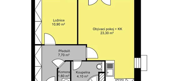 Pronájem bytu 2+kk 26 m²