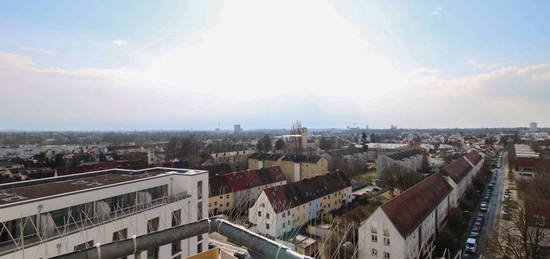 Bezugsfertige möblierte 3-Zimmer-Wohnung mit 2 Balkonen  und sagenhaftem Blick über Ingolstadt