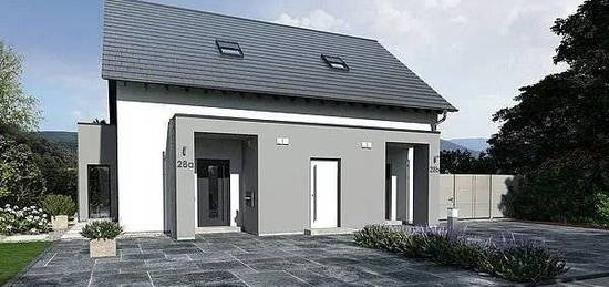 Zwei Haushälften als ein Haus ! Eine Haushälfte mit anteiligen Grundstück 398.000,-EUR !