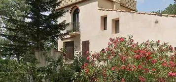 Magnifique maison atypique avec rivière passant en bas du jardin, vue imprenable sur le fleuve Hérault et les vignes, avec dépendances, garage et terrain de 1400 m2