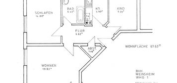 Schöne 3 ZKB Wohnung im EG