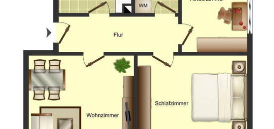 Demnächst frei! 3-Zimmer-Wohnung in Bergkamen Weddinghofen