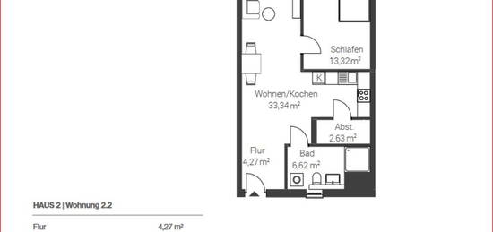 Schöner [LEBEN] Adelsried - (Wohnung Nr. 2.2) moderne 2-Zimmer-Erdgeschosswohnung