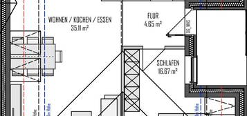 Mietwohnung Neubau Bramscher Berg 2,5 Zimmer