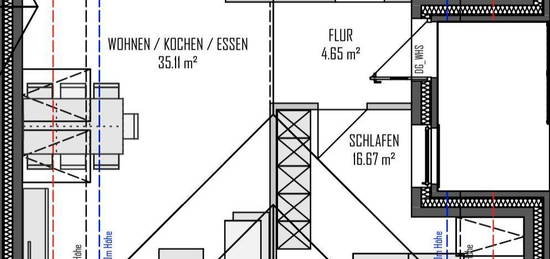 Mietwohnung Neubau Bramscher Berg 2,5 Zimmer