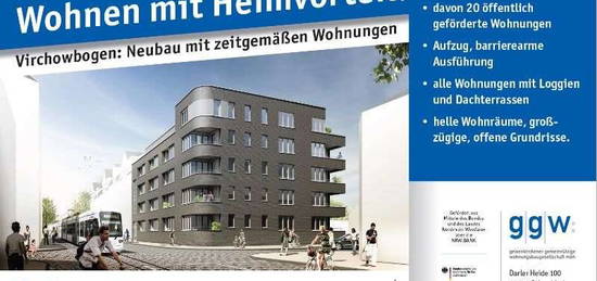 Neubauwohnung in zentraler Lage - WBS erforderlich!! Modernes Wohnen am Virchowbogen