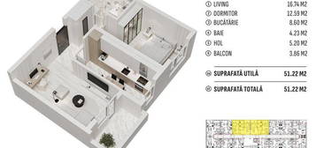 Apartament decomandat 2 camere-Militari Residence-Comision 0%