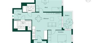 Tasteful 3-room apartment | 30 mins to City Centre 80 sq m | S-Bahn