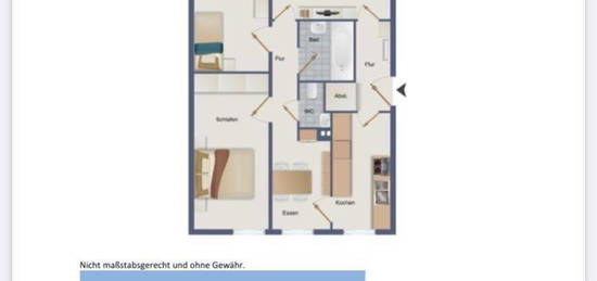 Gemütliche 3-Zimmer-Küche-Bad Wohnung mit Loggia