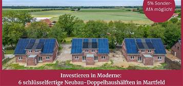 Investieren in Moderne:  6 schlüsselfertige Neubau-Doppelhaushälften in Martfeld