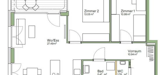 Traumhaft schönes Neubauprojekt in Graz - Erstbezug - Wohnungen in Zentrumsnähe 8010 Graz - 30 bis 77m² - Provisionsfrei für den Käufer